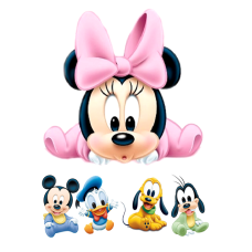 2653851Z Baby Minnie Mouse si prietenii imagine comestibila din icing 29x20cm